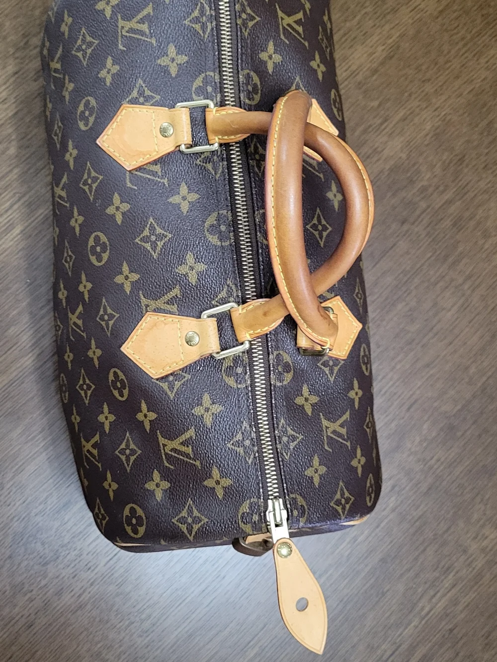 Louis Vuitton Brown Monogram Speedy 35 9.00Top-Handle Bag